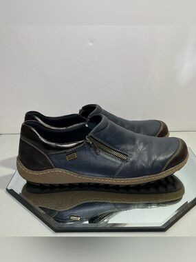 Women’s Remonte Tex Leather Comfort Casual Shoes, EU 41, US 9.5 Blue